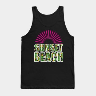 Sunset Beach tee design birthday gift graphic Tank Top